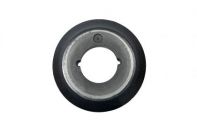 Wheel with rubber coating